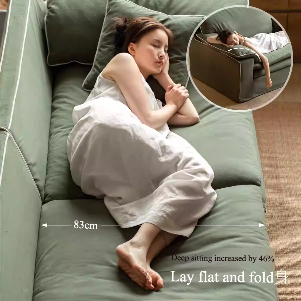 Cotton and Linen Sofa Wabi Sabi Style