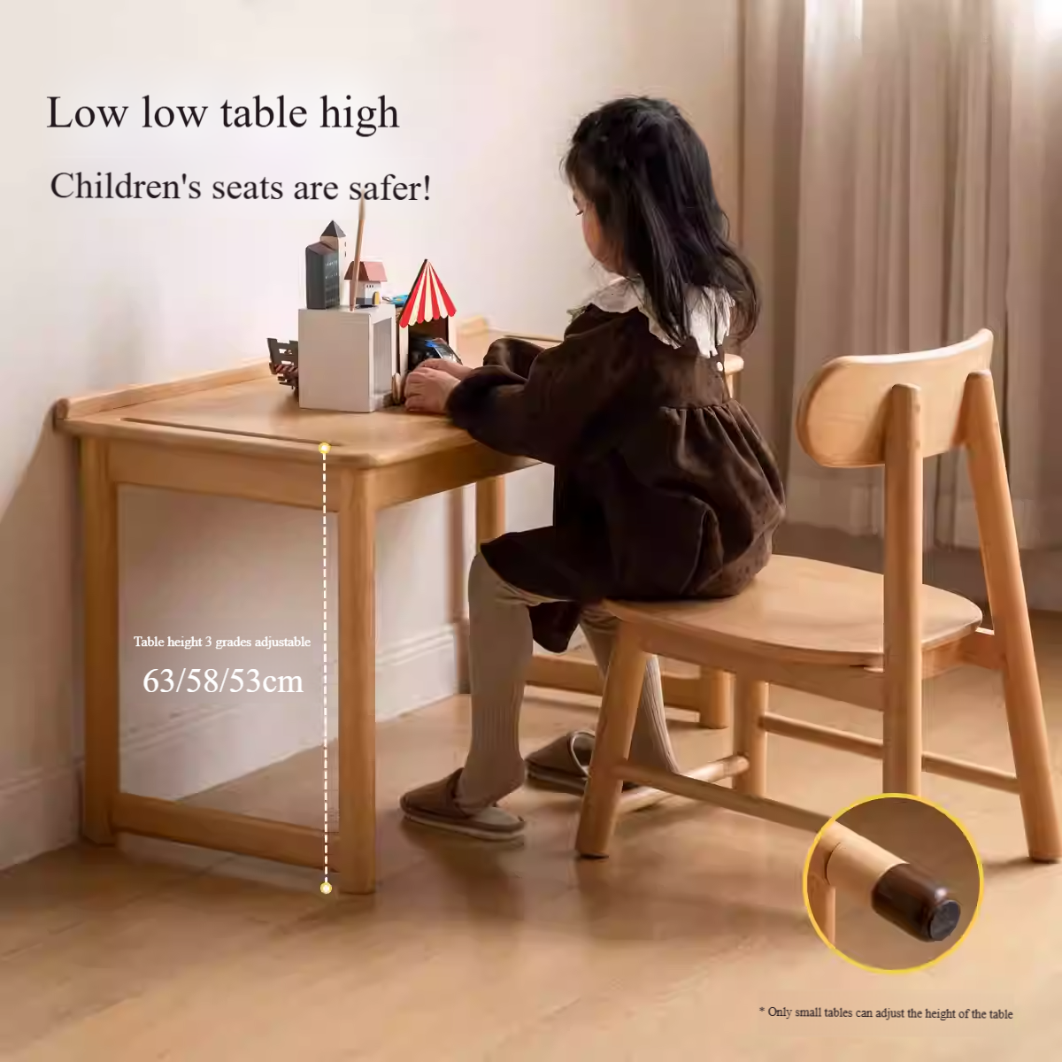 Beech Solid Wood Children's Learning Desk.