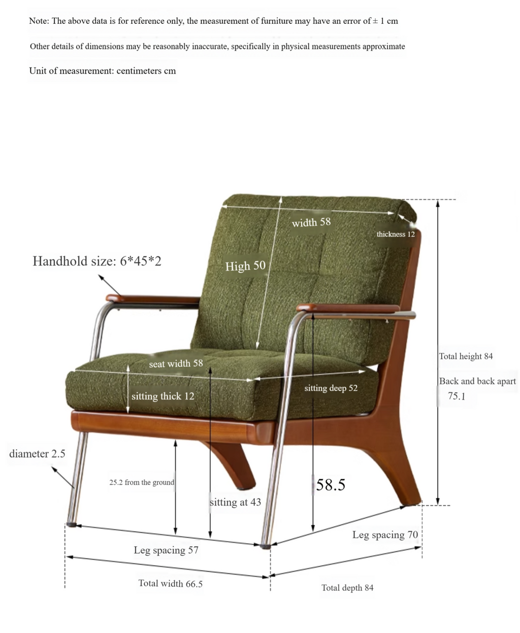 Beech Solid Wood Middle Ages Single Chair