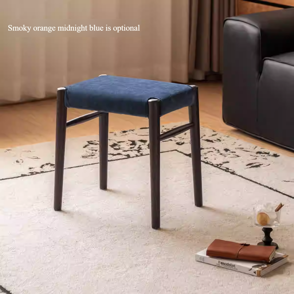 Cherry, Oak Solid Wood Retro Makeup Stool