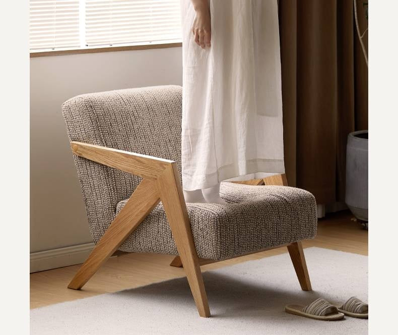 Oak Solid Wood Sofa Chair