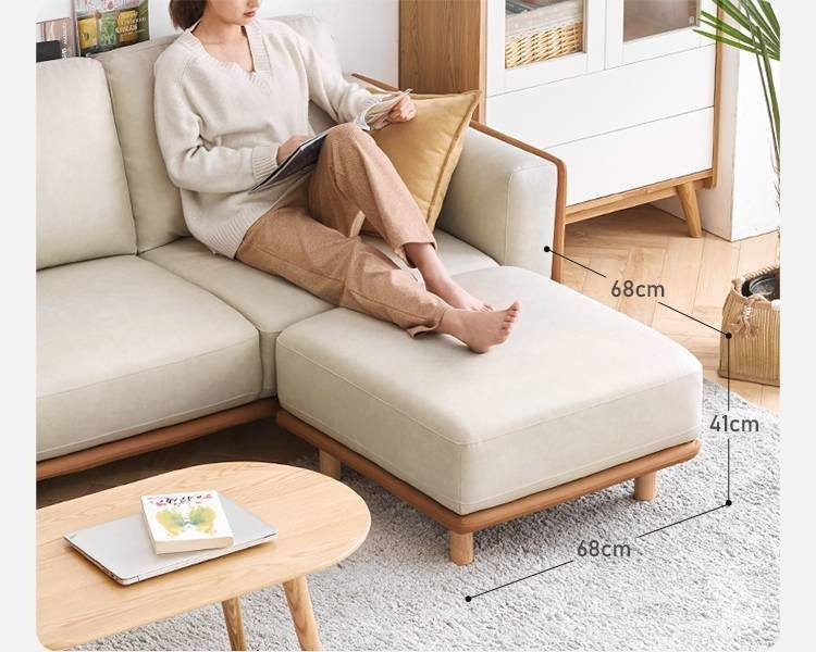 Fabric Soft Footstool Modern And Simple  Footrest-