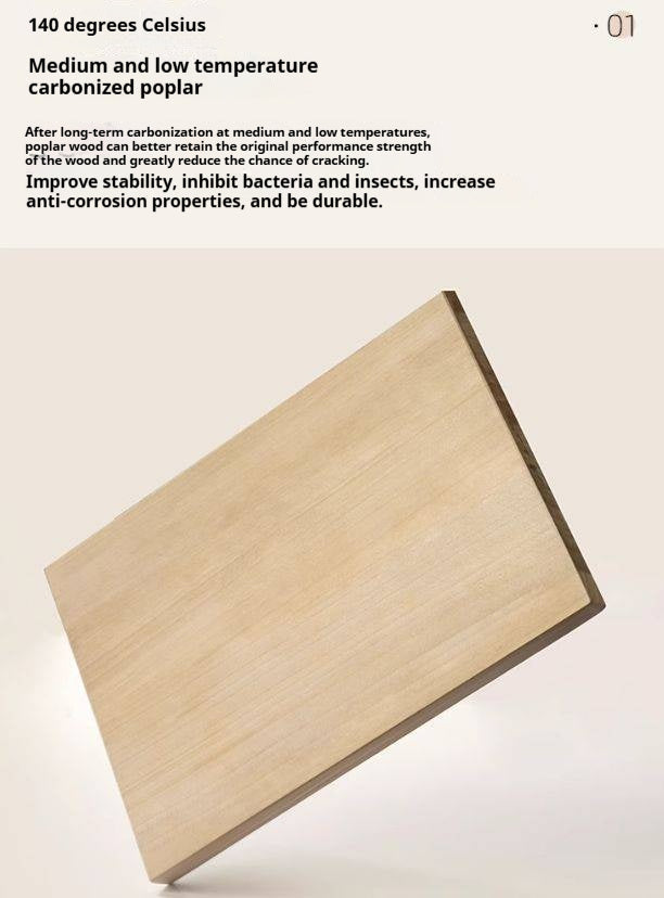 Poplar Solid Wood Ancient Style Rock Plate Tea Table