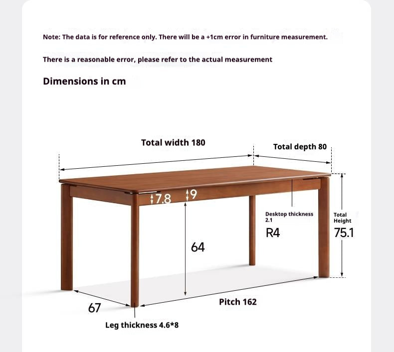Poplar Solid Wood Antique Style Dining Table
