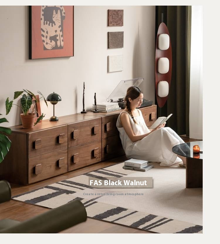 Ash Solid Wood Floor-Standing Module Combination TV Stand