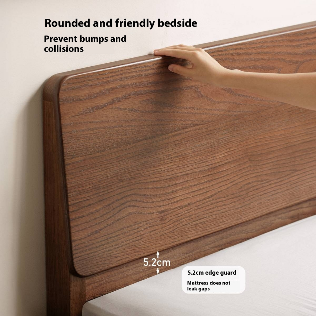 Oak Solid Wood Bed Modern