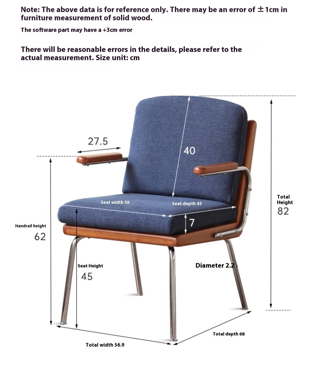 Solid Rubberwood Antique Style Leisure Armchair