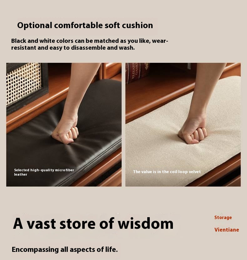 Poplar Solid Wood Antique Style Bookshelf Combination