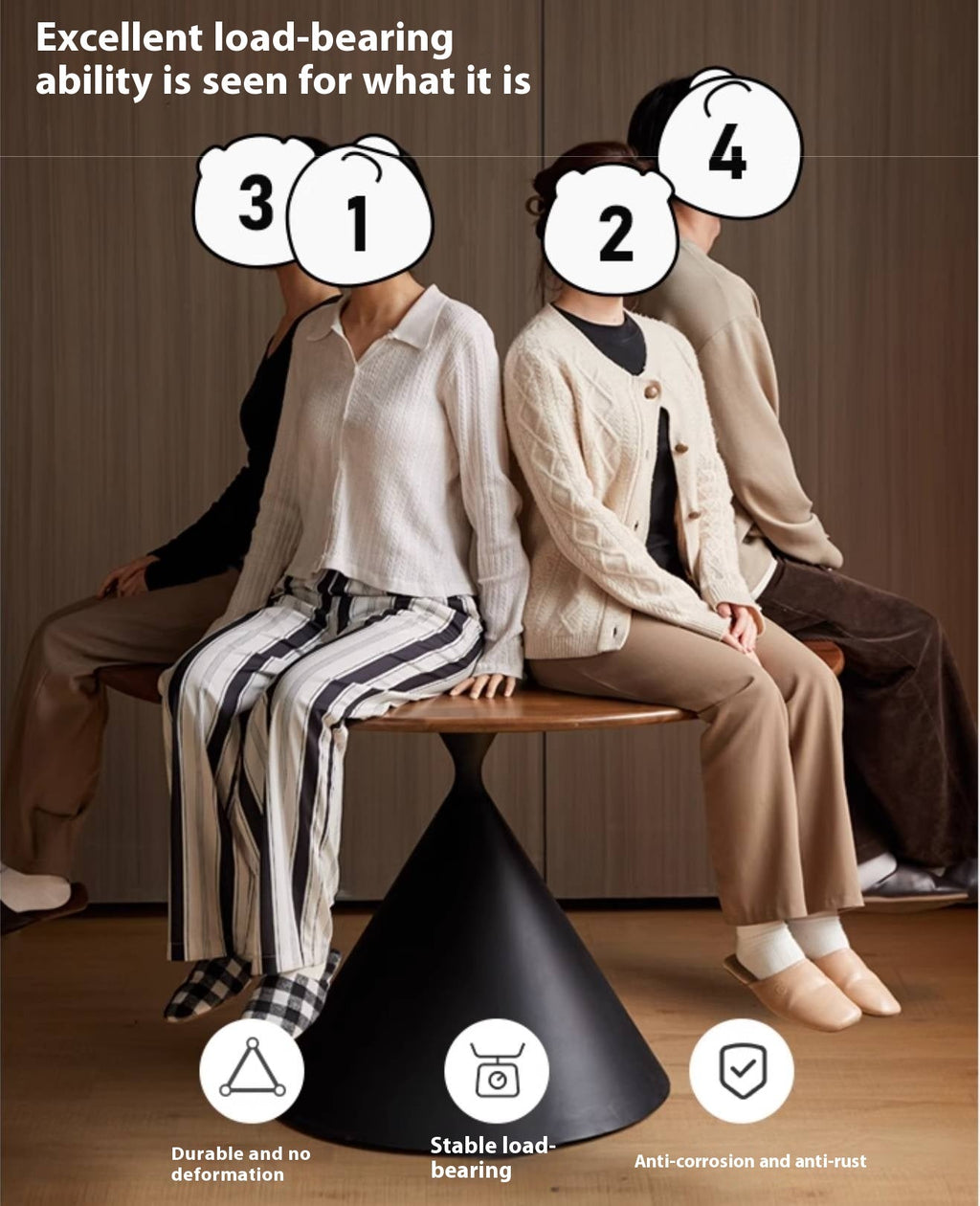 Black Walnut Solid Wood Light Luxury Style Dining Table