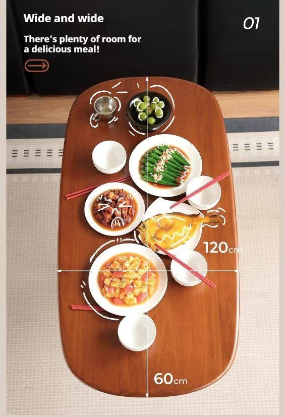 Poplar Solid Wood Ancient Style Elevating Tea Table