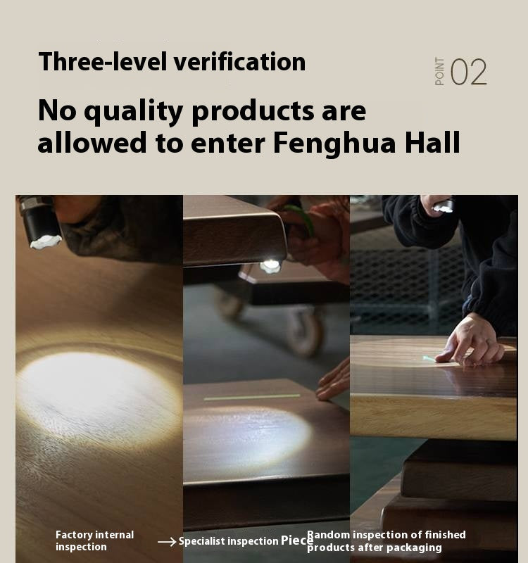 Black Walnut Solid Wood Wabi Sabi Style Large Board Dining Table