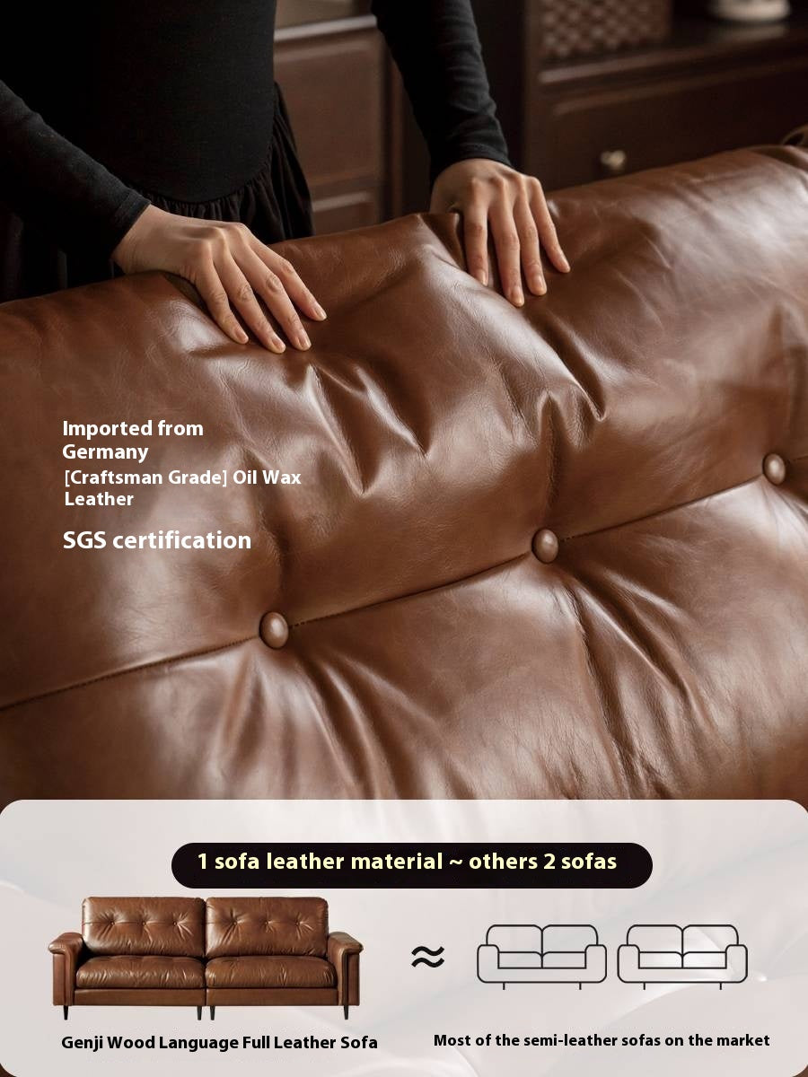 Leather American Retro Style Sofa