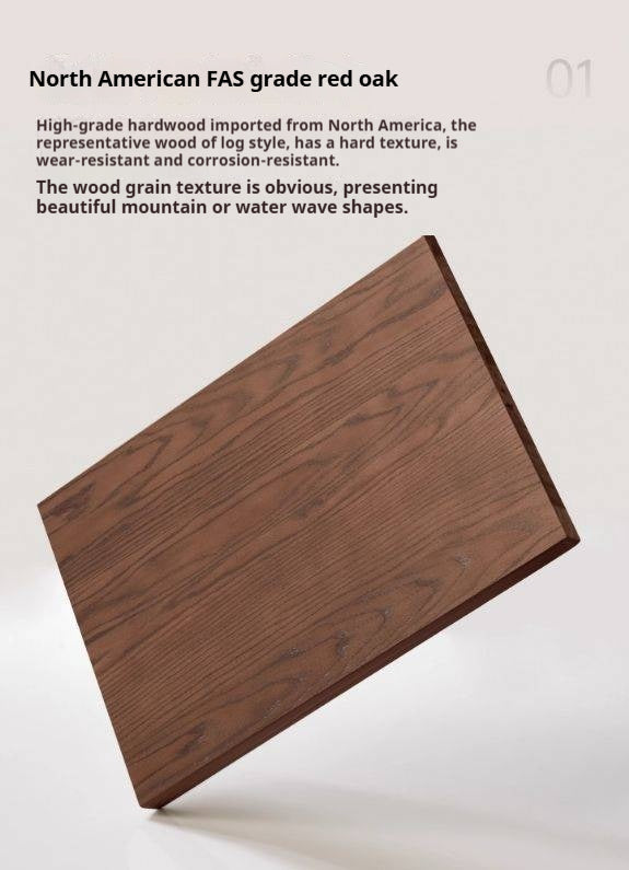 Oak Solid Wood Modern Side Cabinet