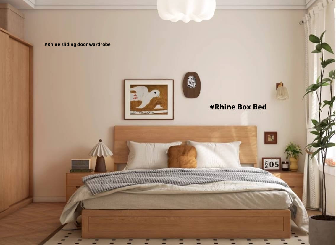 Oak, Ash Solid Wood Wardrobe With Sliding Doors.