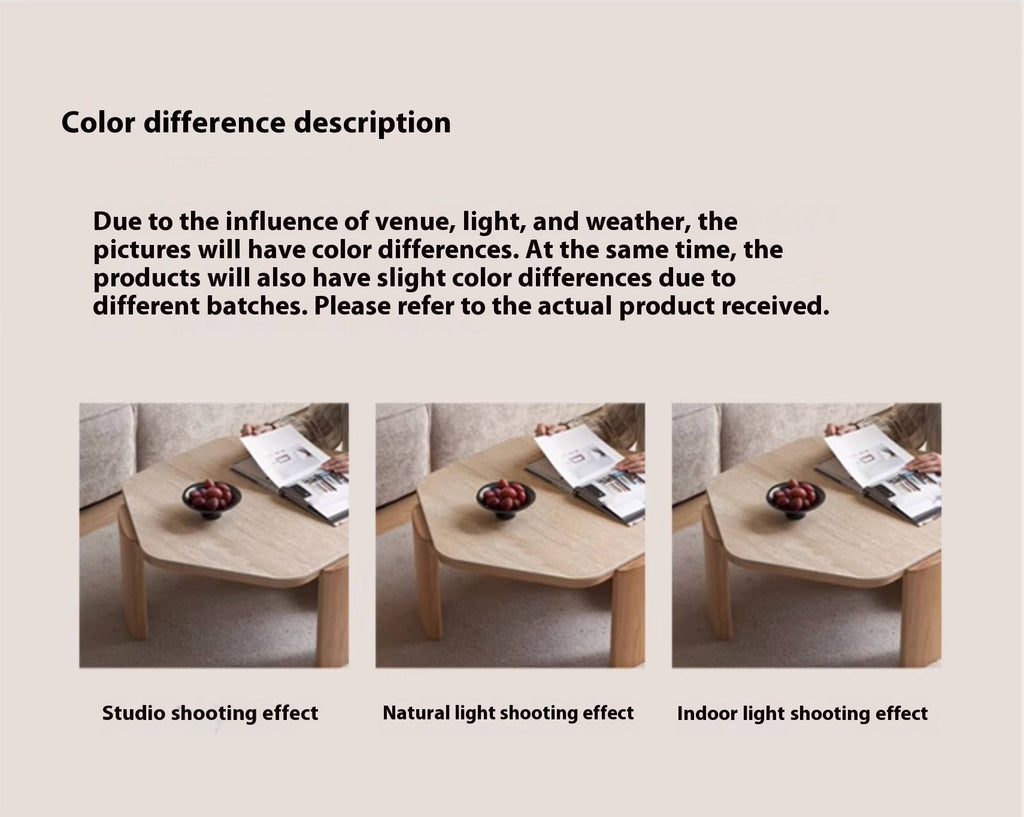 Ash Solid Wood Wabi-Sabi Style Coffee Table