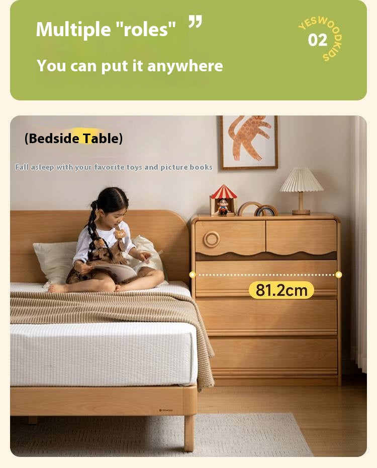 Beech Solid Wood Children's Chest of Drawers