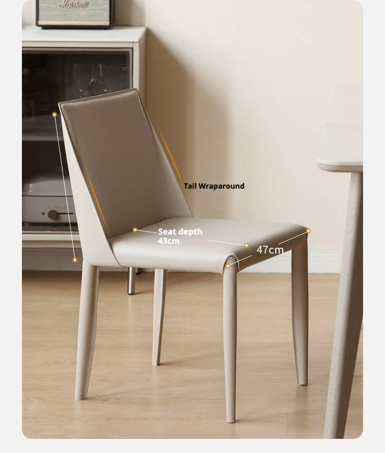 Set pcs 4 Leather Soft Nordic Style Dining Chair