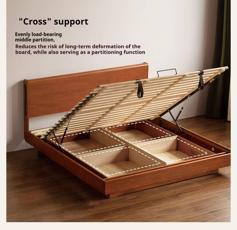 Poplar Wood Solid Wood Antique Style Box Bed