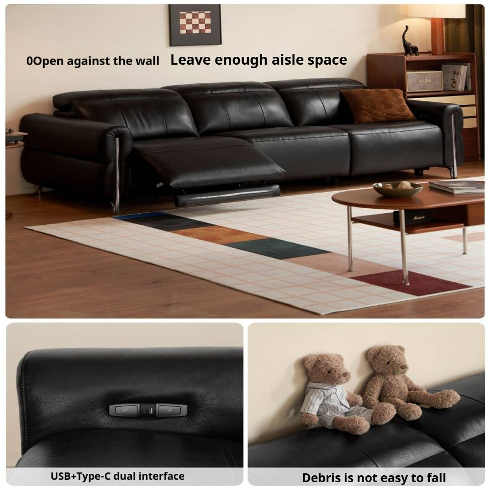 Leather Bauhaus Telescopic Function Sofa
