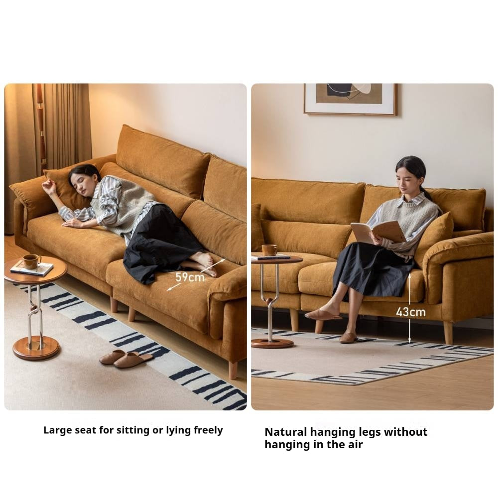 Fabric Sofa Simple High Backrest-