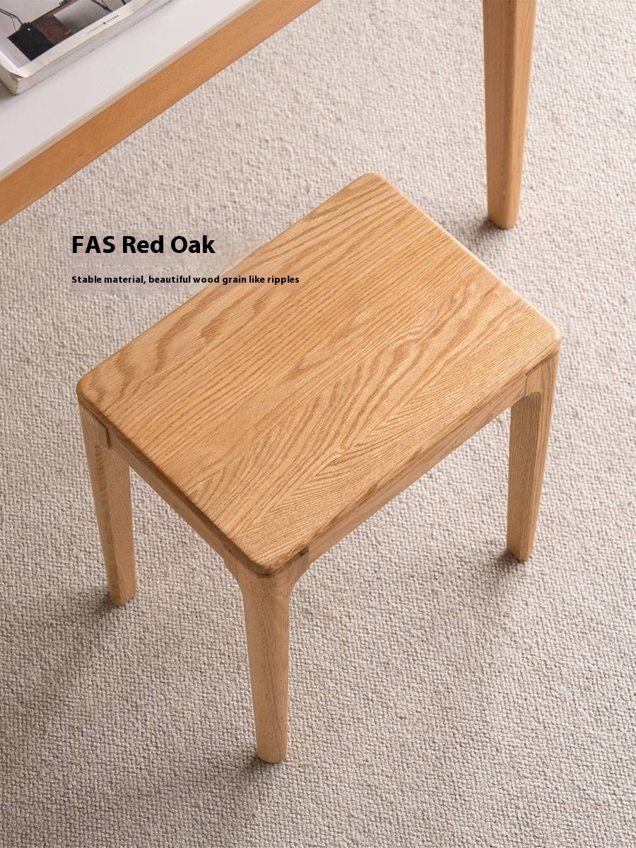 Oak, Ash, Black walnut Solid Wood Modern Style Stool