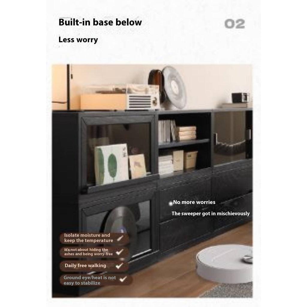 Oak Solid Wood TV Stand Combination Bookcase