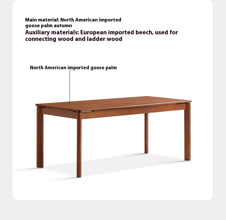 Poplar Solid Wood Antique Style Dining Table