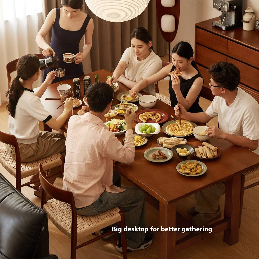 Poplar Solid Wood Mid Ancient Style Dining Table