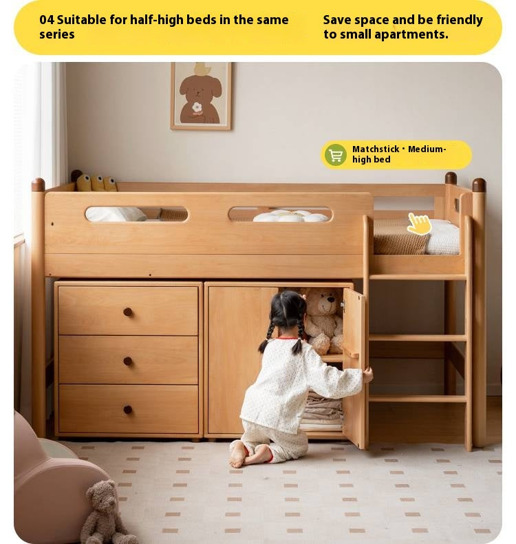 Beech Solid Wood Children's Bucket Cabinet