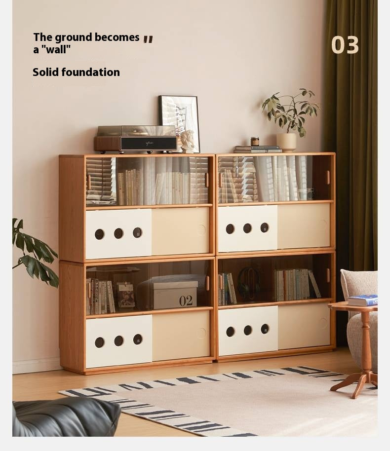 Cherry Solid Wood Ancient Style Bookcases