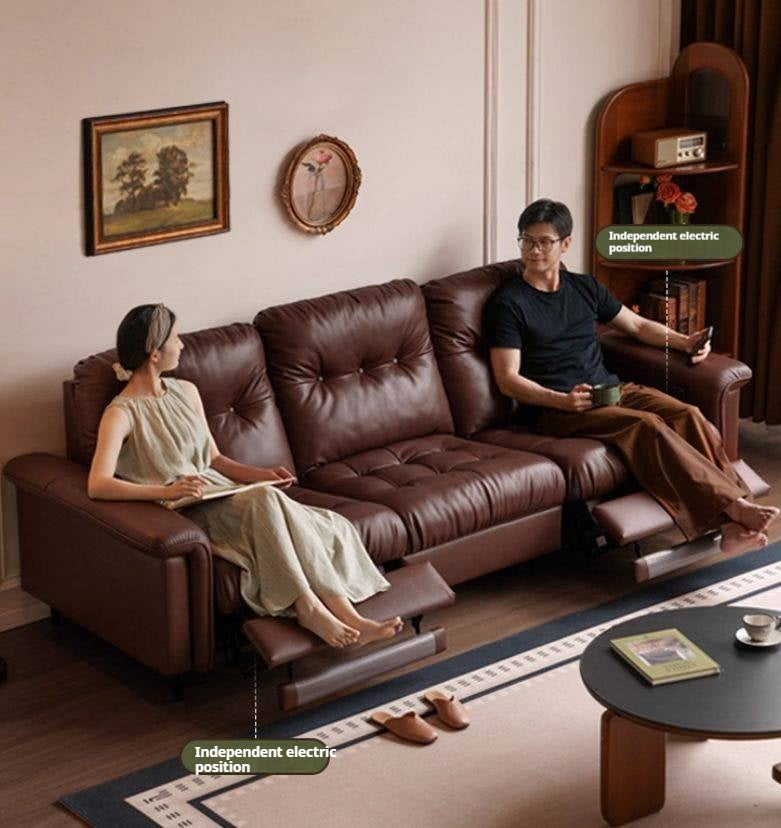 Leather French Retro Sofa