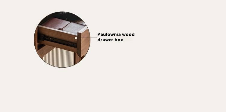 Black Walnut, Oak Solid Mobile Wood Tea Cabinet