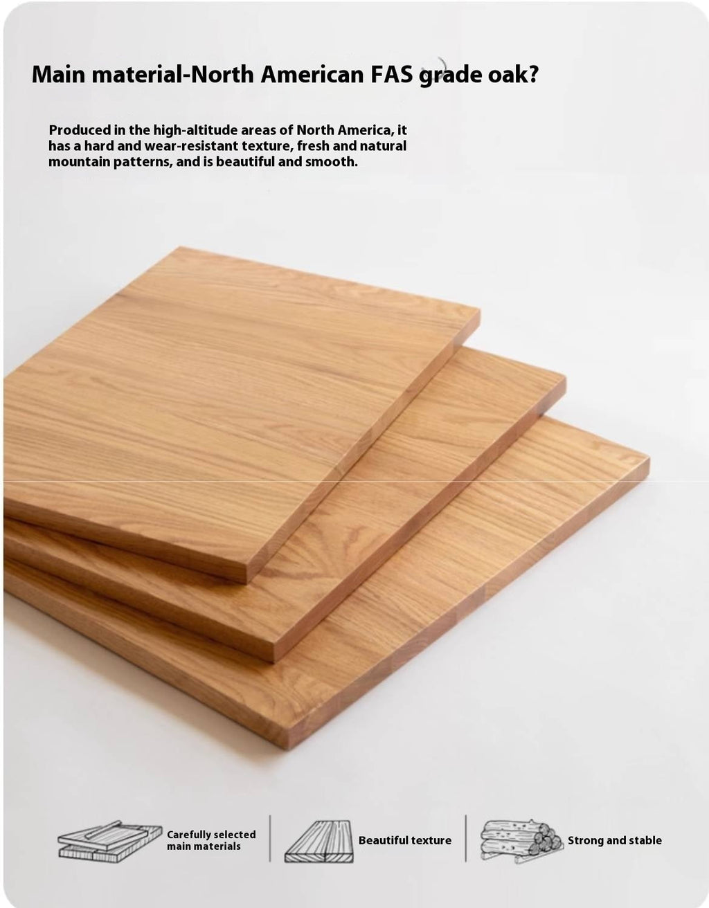 Rubberwood, Oak Solid Wood Log Style Nightstand