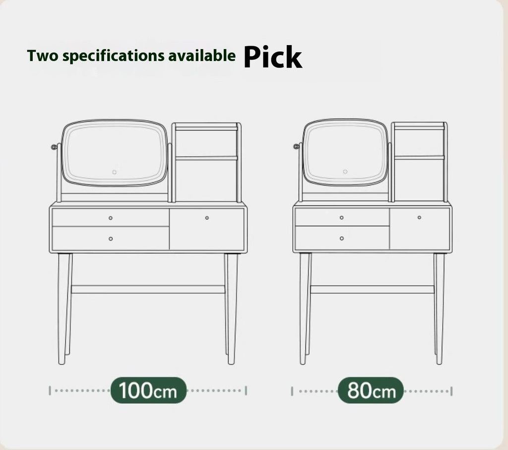 Ash Solid Wood Modern Style Dressing Table Multi Functional