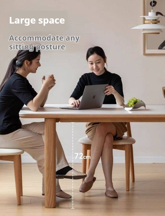 Ash, Oak Solid Wood Rock Board Dining Table