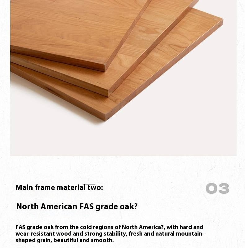 Cherry, Oak Solid Wood Retro Makeup Stool