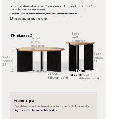 Ash Solid Wood Wabi Sabi Style Creative Coffee Table