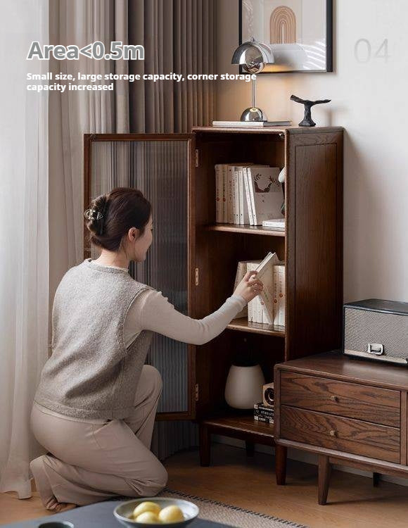 Oak Solid Wood Modern Side Cabinet