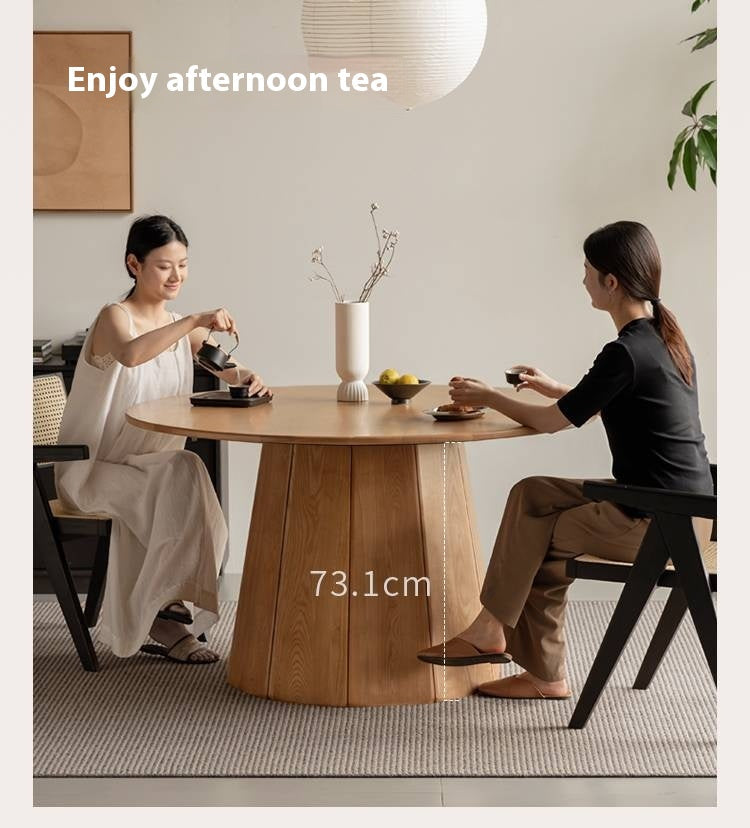 Ash Solid Wood Round Dining Table