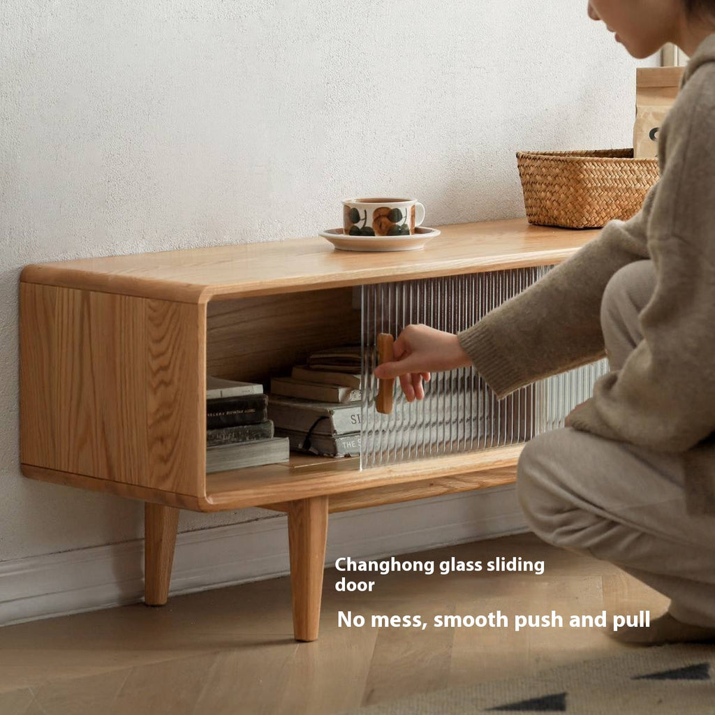 Oak Solid Wood Modern TV Cabinet