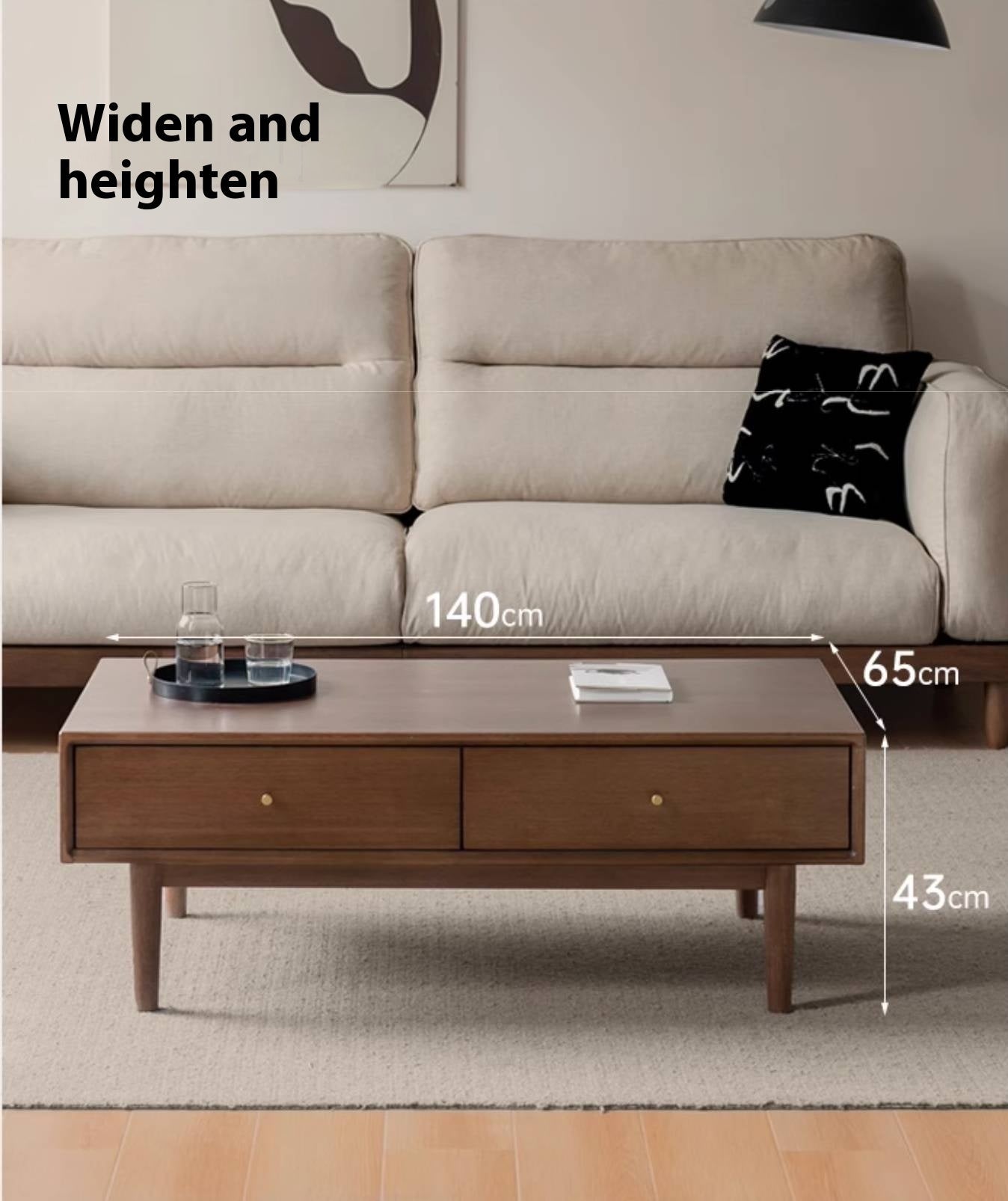 Black Walnut Solid Wood Coffee Table