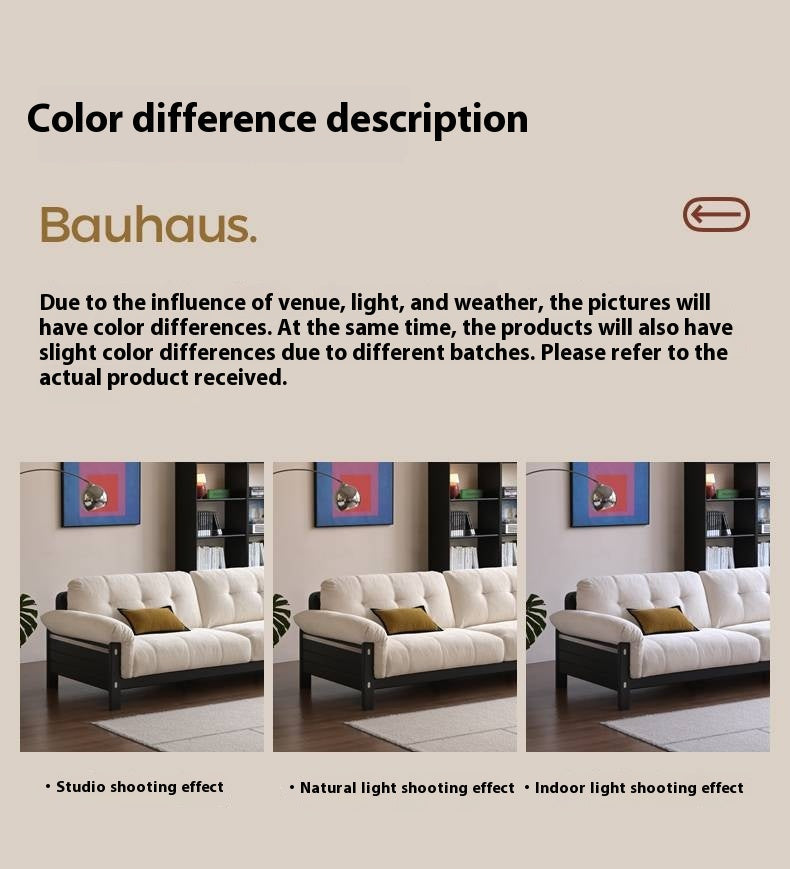 Ash Solid Wood Fabric, Leather Sofa