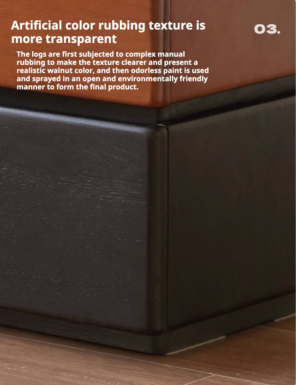 Oak, Ash Solid Wood Retro Style Nightstand