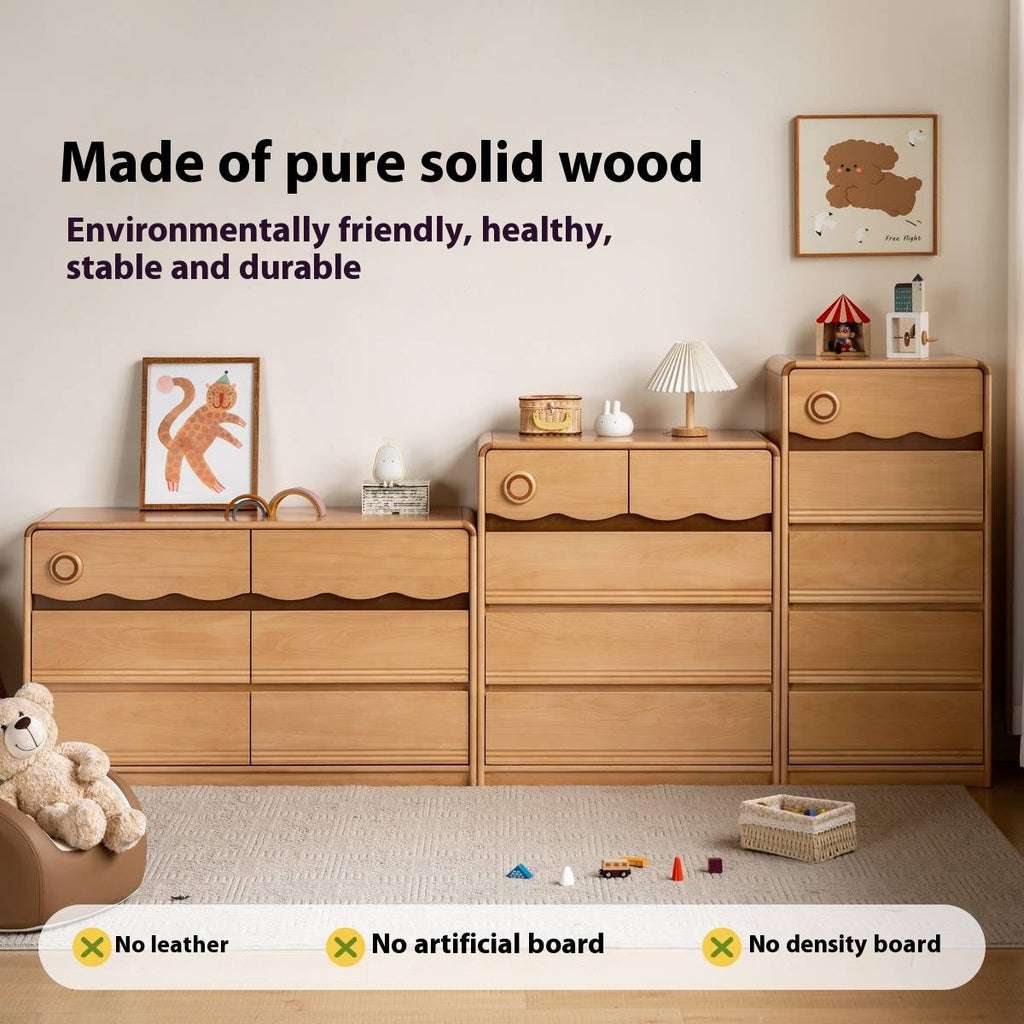 Beech Solid Wood Children's Chest of Drawers