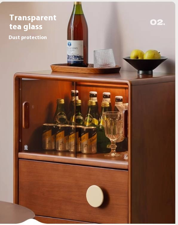 Poplar Solid Wood Antique Style Floor Side Cabinet