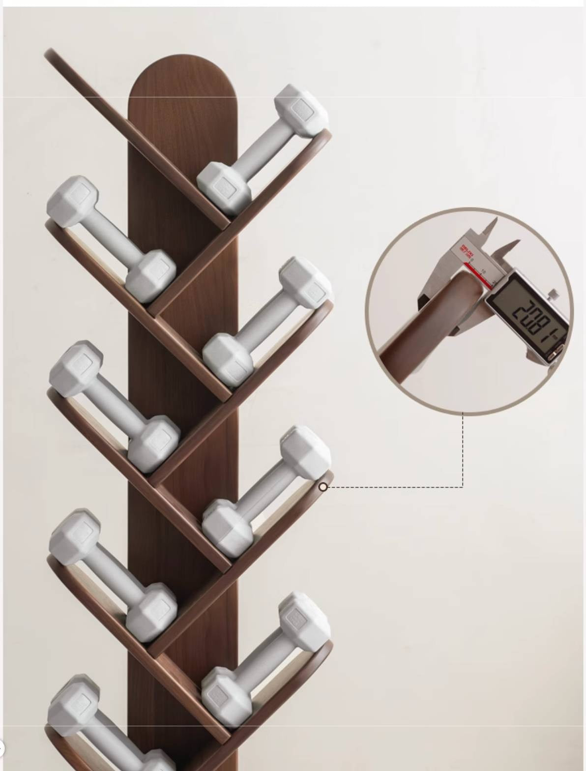 Black Walnut, South American Walnut Solid Wood Layer Rack Bookshelf