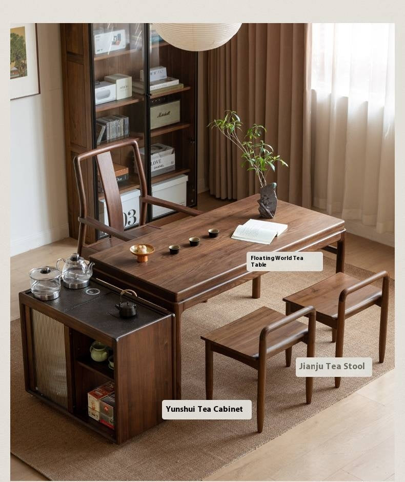 Black Walnut Solid Wood Tea Chair