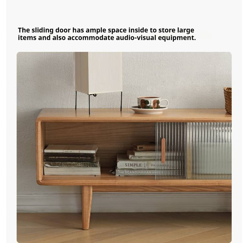 Oak Solid Wood Modern TV Cabinet