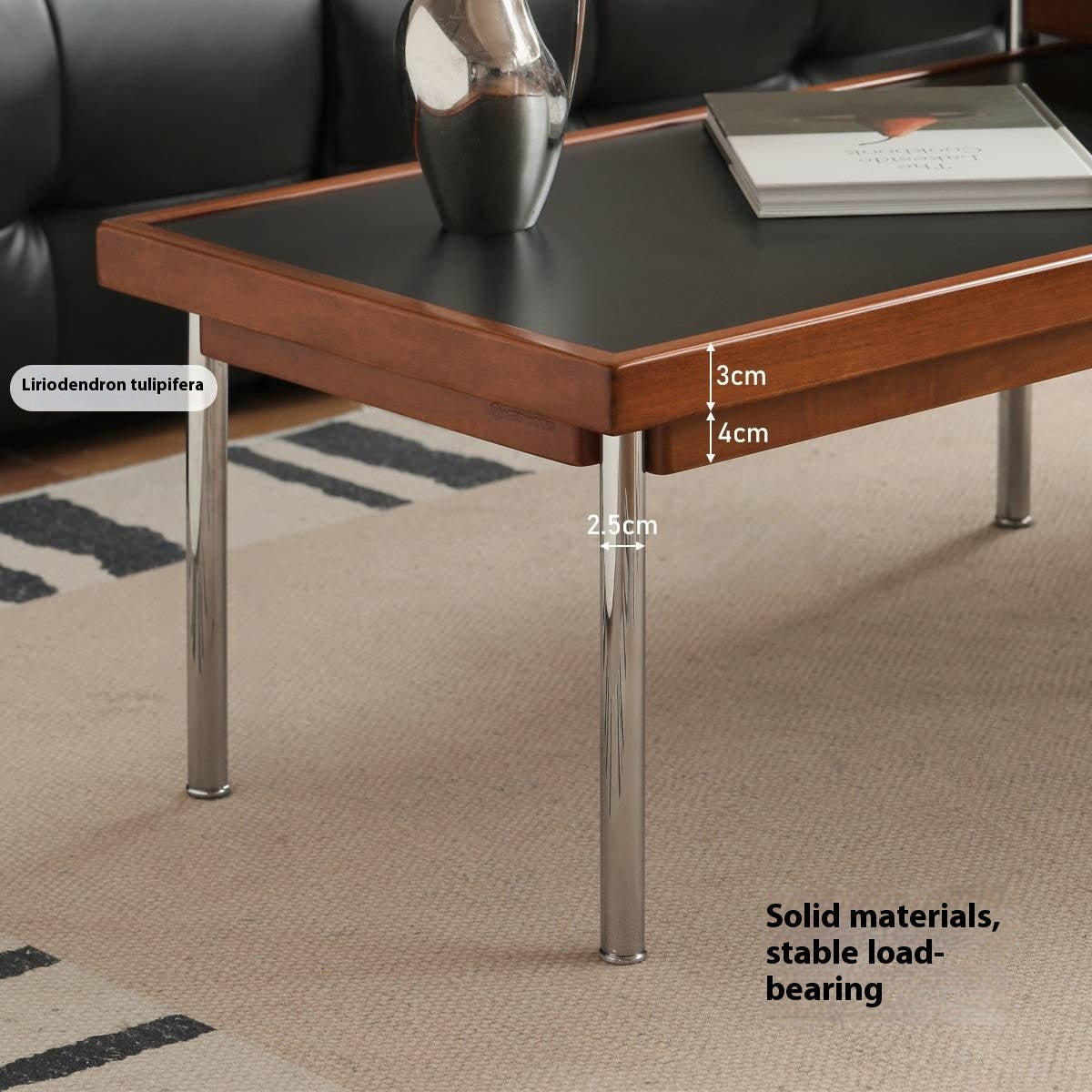 Poplar Solid Wood Ancient Square Tea Table