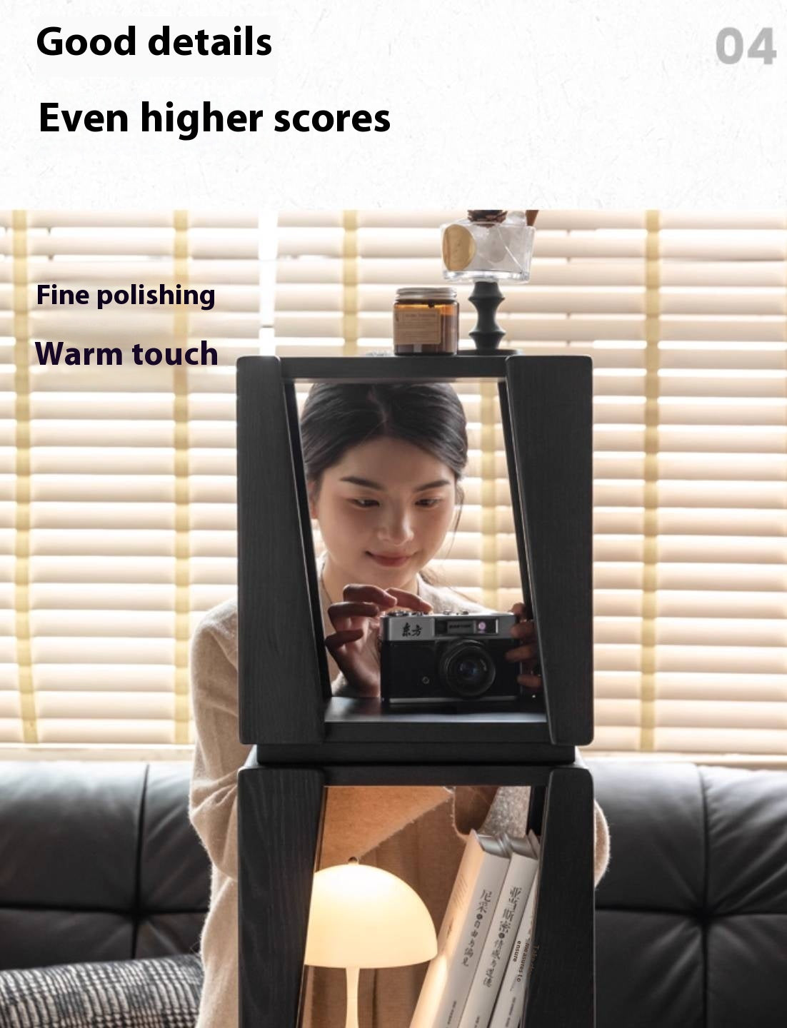 Oak Solid Wood Bauhaus Style Bookshelf